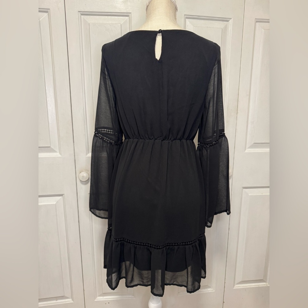 As U Wish Black Long Sleeve Dress - Picture 4 of 6
